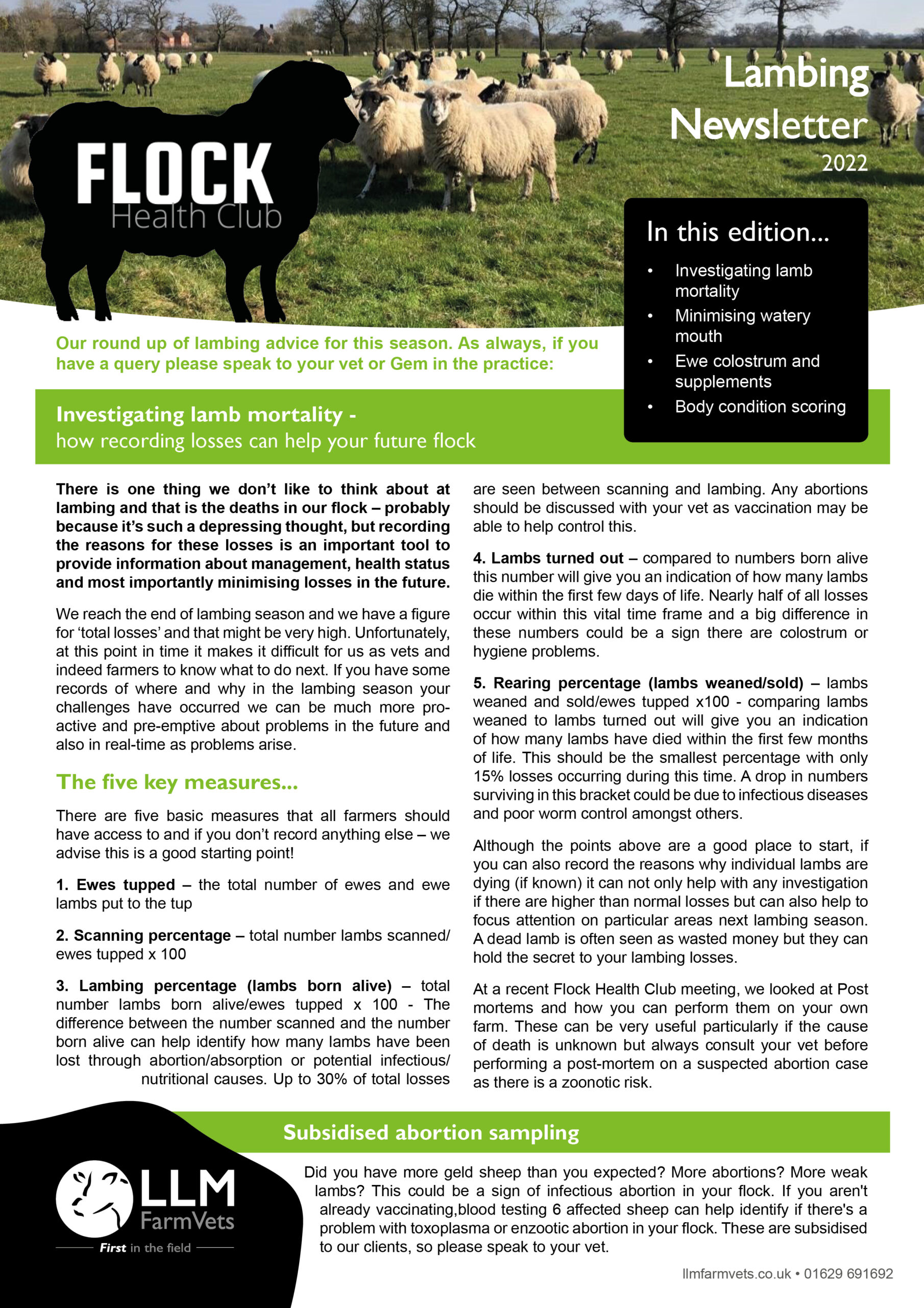 Derbyshire Lambing Newsletter 2022